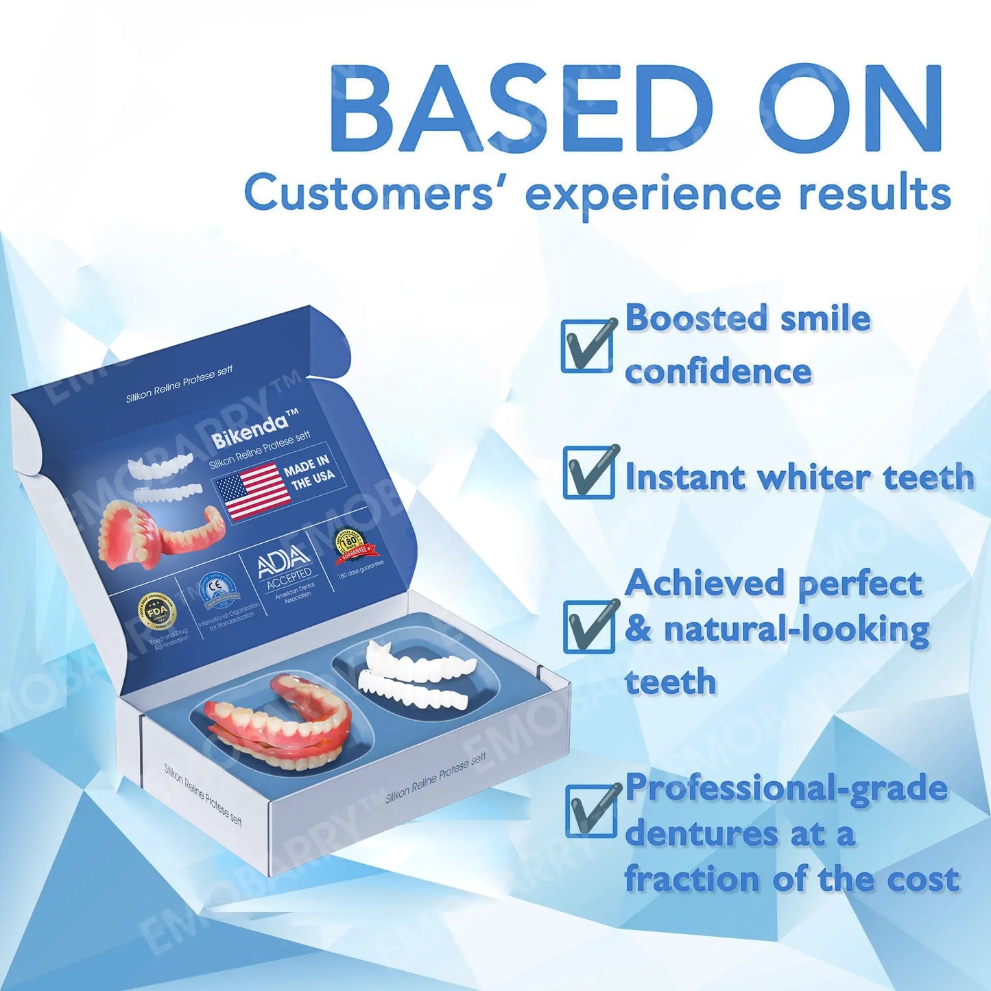 【𝑂𝐹𝐹𝐼𝐶𝐼𝐴𝐿 𝑆𝑇𝑂𝑅𝐸】Bikenda™ Premium Custom Silicone Denture Set(🦷Limited time discount Last 30 minutes🦷)