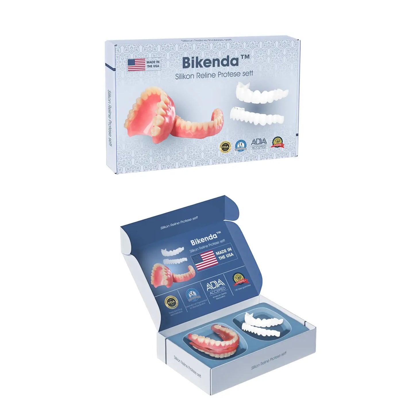 【𝑂𝐹𝐹𝐼𝐶𝐼𝐴𝐿 𝑆𝑇𝑂𝑅𝐸】Bikenda™ Premium Custom Silicone Denture Set(⏰Limited time discount Last 30 minutes⏰)