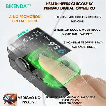 【OFFICIAL STORE】Bikenda™ Advanced Next-Gen Intelligent Multifunctional Non-Invasive Laser Blood Glucose Meter [99.9% Precision & Accuracy]