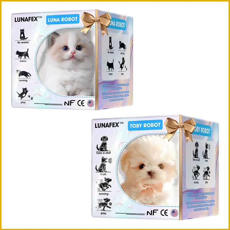 [Last Day: 80% Off! ] LunaFex®🎉 LUNA the Robot Cat 😺 & TOBY the Robot Dog 🐶 – The perfect pet duo for kids & families