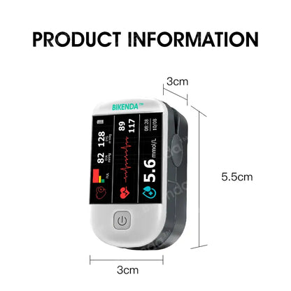 【OFFICIAL STORE】Bikenda™ Advanced Next-Gen Intelligent Multifunctional Non-Invasive Laser Blood Glucose Meter [99.9% Precision & Accuracy]