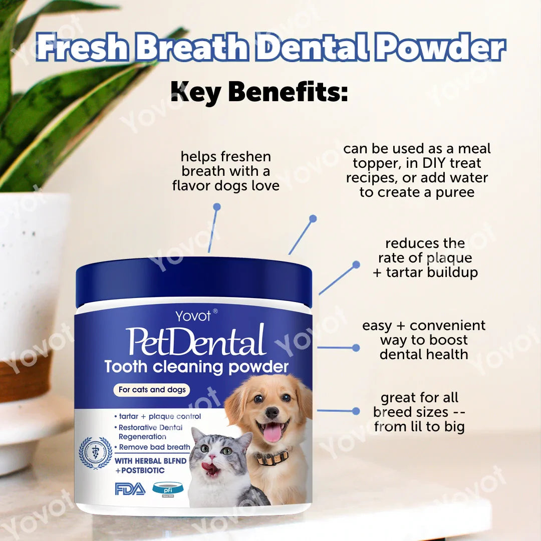 【OFFICIAL STORE】FINAL DAY SALE! 🔥 Save 70% - Yovot® Pet Dental Powder – the Aussie-approved way to freshen breath, regenerate teeth, and banish tartar for your cats & dogs (AVA Recommended)! 🐶🐱