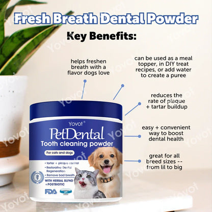 【OFFICIAL STORE】FINAL DAY SALE! 🔥 Save 70% - Yovot® Pet Dental Powder – the Aussie-approved way to freshen breath, regenerate teeth, and banish tartar for your cats & dogs (AVA Recommended)! 🐶🐱