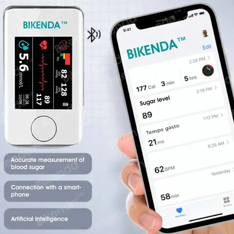 【Official Store】Bikenda™ Smart & Multifunctional Non-Invasive Blood Glucose Meter [99.9% Accuracy] - 🏥Recommended by St Vincent's Hospital