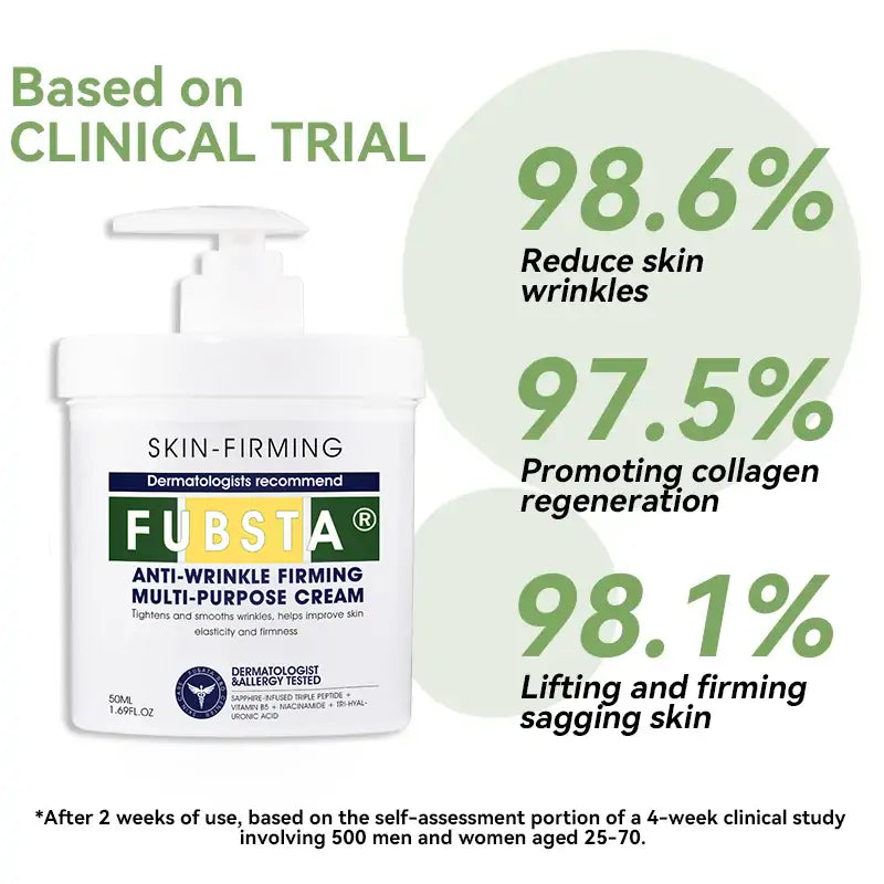 【OFFICIAL STORE】🔥 Last Day to Save 80%! Fubsta® Advanced Firming & Wrinkle-Reducing Cream – Restore Elasticity & Achieve Youthful, Glowing Skin! ⭐