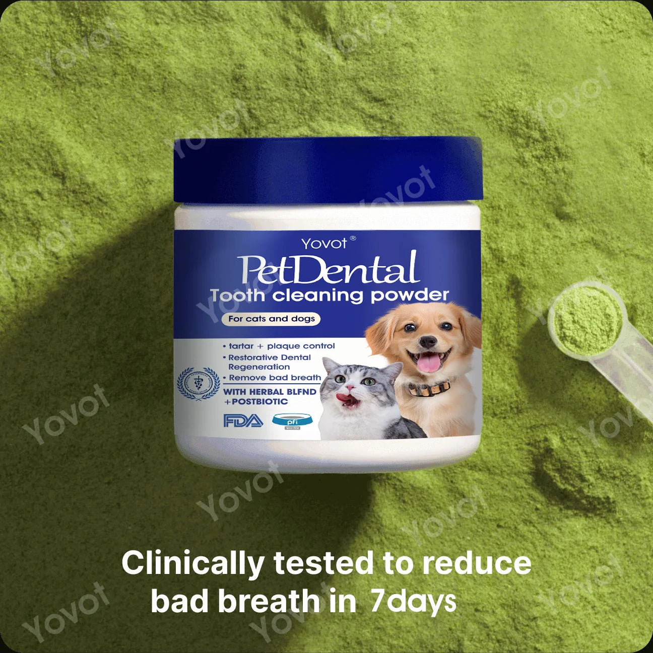 【OFFICIAL STORE】FINAL DAY SALE! 🔥 Save 70% - Yovot® Pet Dental Powder – the Aussie-approved way to freshen breath, regenerate teeth, and banish tartar for your cats & dogs (AVA Recommended)! 🐶🐱