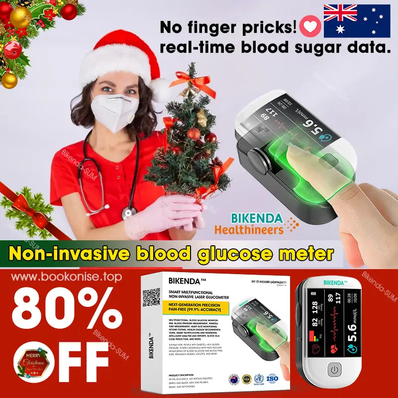 [Official Store] Bikenda™ Next-Generation Smart 3-in-1 Non-Invasive Laser Glucose Meter [99.9% Accuracy] - Christmas Sale🎄🎁