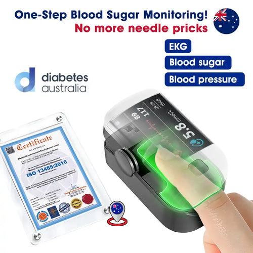 【OFFICIAL STORE】Bikenda™ Advanced Next-Gen Intelligent Multifunctional Non-Invasive Laser Blood Glucose Meter [99.9% Precision & Accuracy]